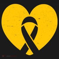 Childhood Cancer Awareness Heart Ribbon Pocket Hoodie thumb 2