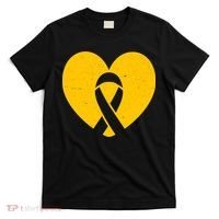 Childhood Cancer Awareness Heart Ribbon Pocket T-Shirt thumb 0