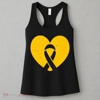 Childhood Cancer Awareness Heart Ribbon Pocket Women's Tank Top thumb 3