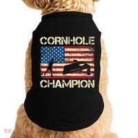 Cornhole Champion American Flag Doggie Tank thumb 0