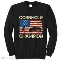 Cornhole Champion American Flag Sweatshirt thumb 0