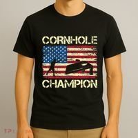 Cornhole Champion American Flag T-Shirt thumb 3