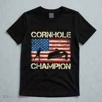 Cornhole Champion American Flag T-Shirt thumb 5