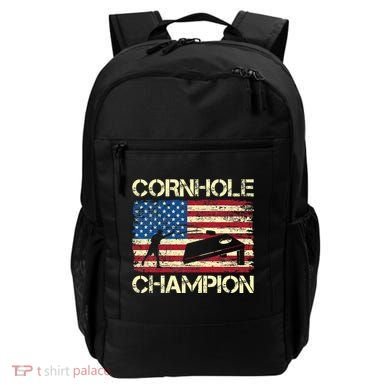 Cornhole Champion American Flag Backpack