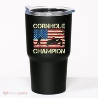 Cornhole Champion American Flag Tumbler thumb 0