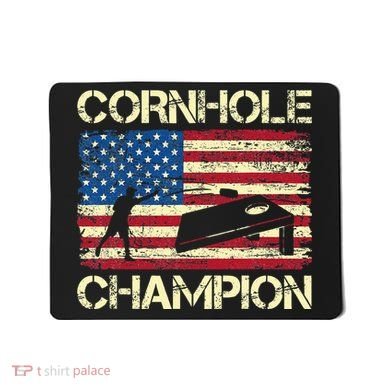 Cornhole Champion American Flag Mousepad