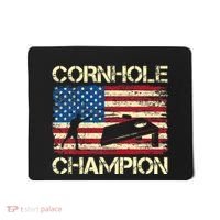 Cornhole Champion American Flag Mousepad thumb 0