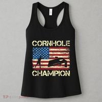 Cornhole Champion American Flag Women's Tank Top thumb 3