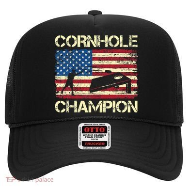 Cornhole Champion American Flag Hat