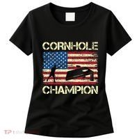 Cornhole Champion American Flag Women's T-Shirt thumb 0