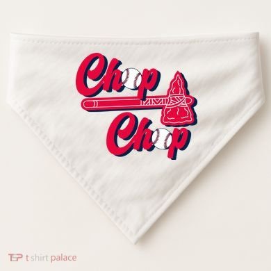 Chop Chop Atlanta Baseball Lover Fan USA-Made Doggie Bandana