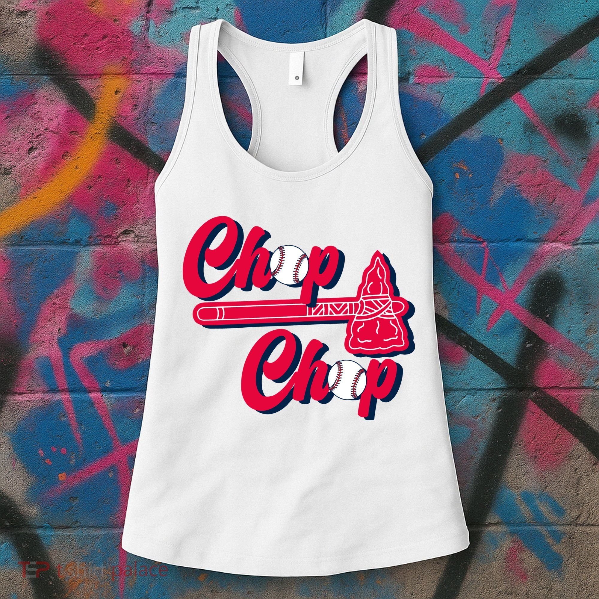 Chop Chop Atlanta Baseball Lover Fan Women's Tank Top