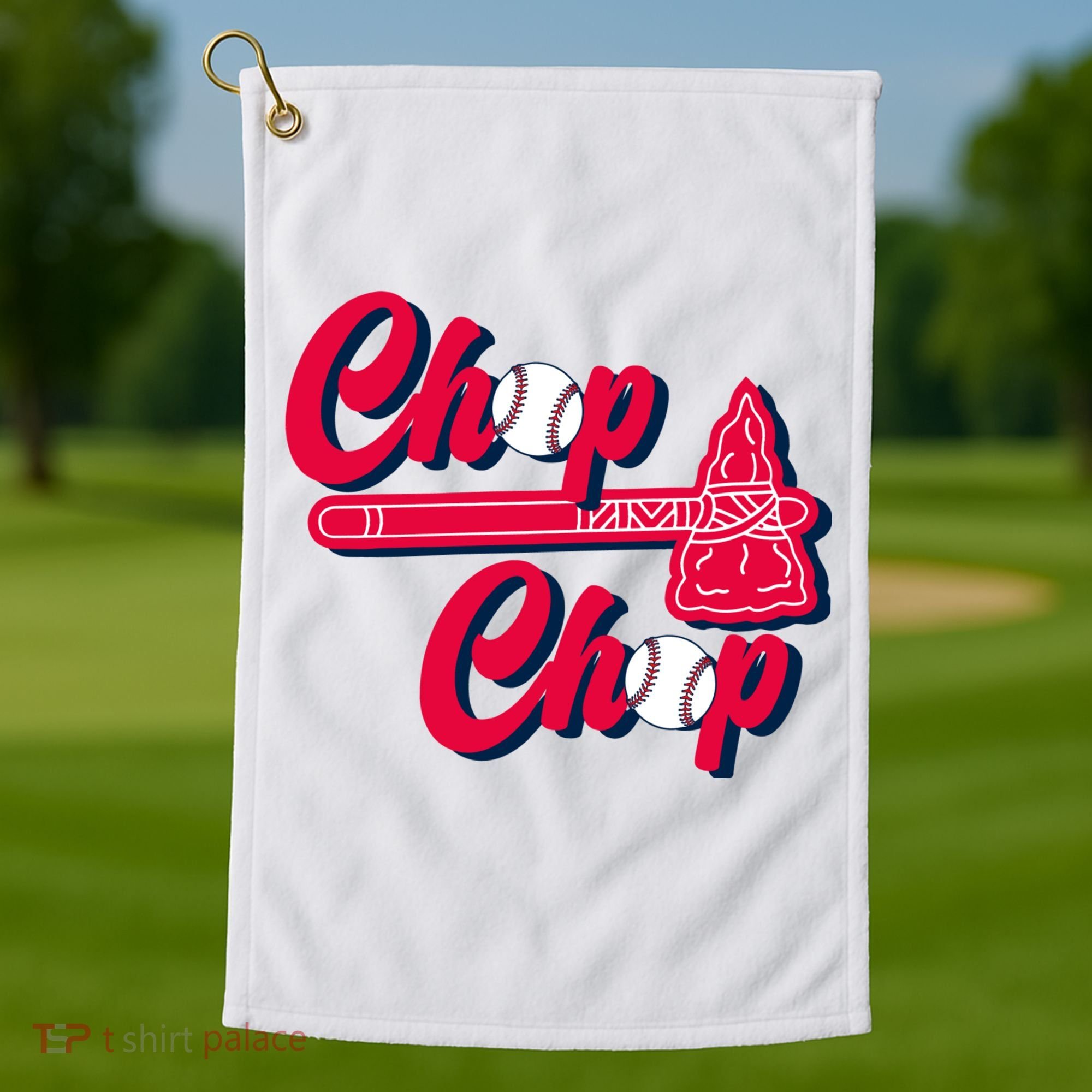Chop Chop Atlanta Baseball Lover Fan Golf Towel