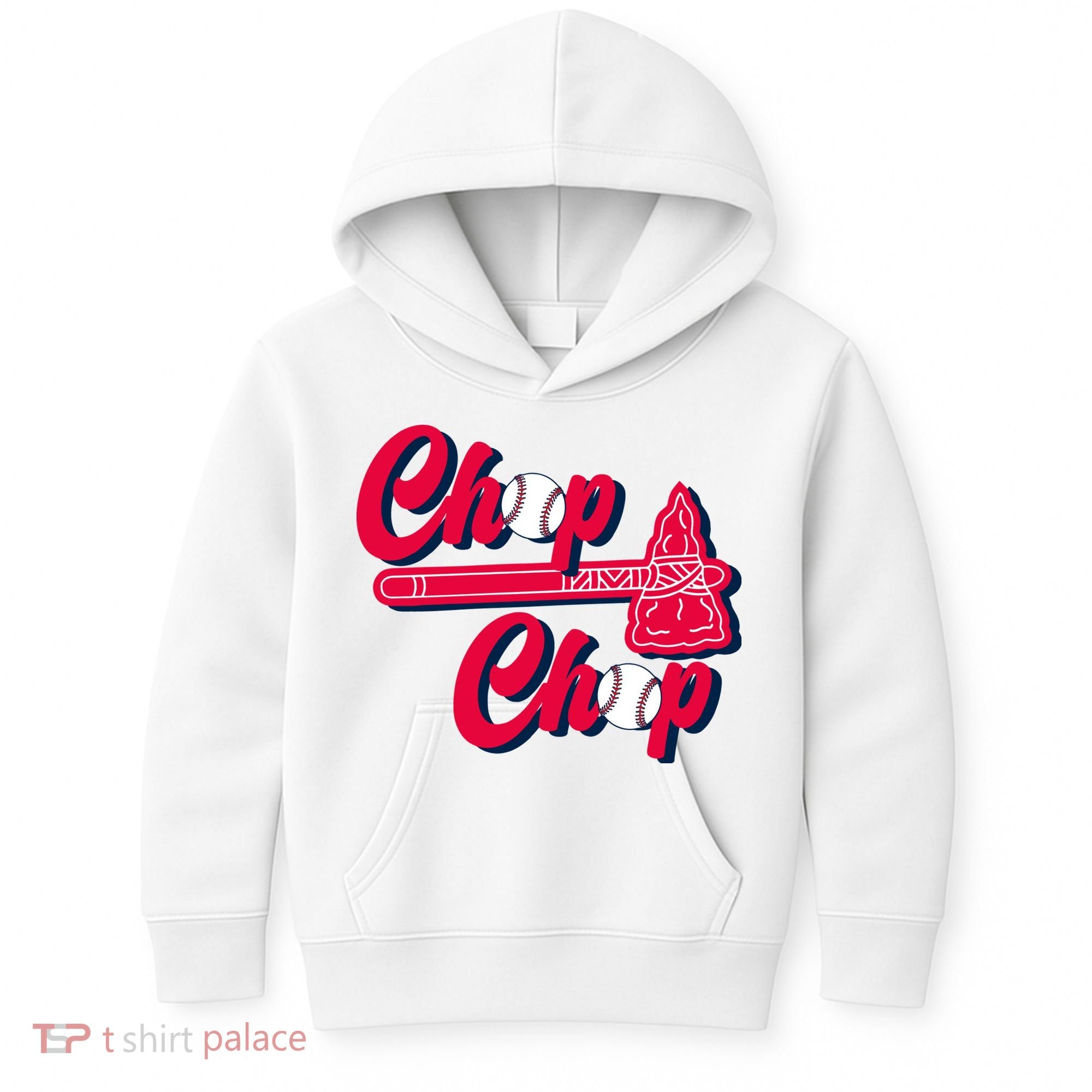 Chop Chop Atlanta Baseball Lover Fan Kids Hoodie