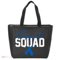 Colon Cancer Awareness Support Squad Tote Bag thumb 0