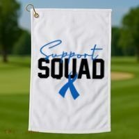 Colon Cancer Awareness Support Squad Golf Towel thumb 1
