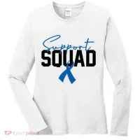 Colon Cancer Awareness Support Squad Women's Long Sleeve Shirt thumb 0