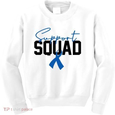 Colon Cancer Awareness Support Squad Kids Sweatshirt