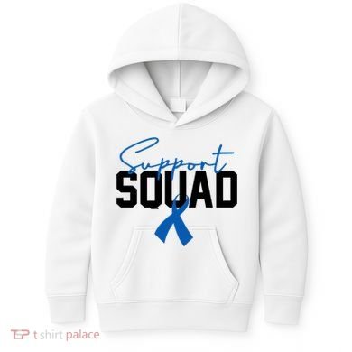 Colon Cancer Awareness Support Squad Kids Hoodie