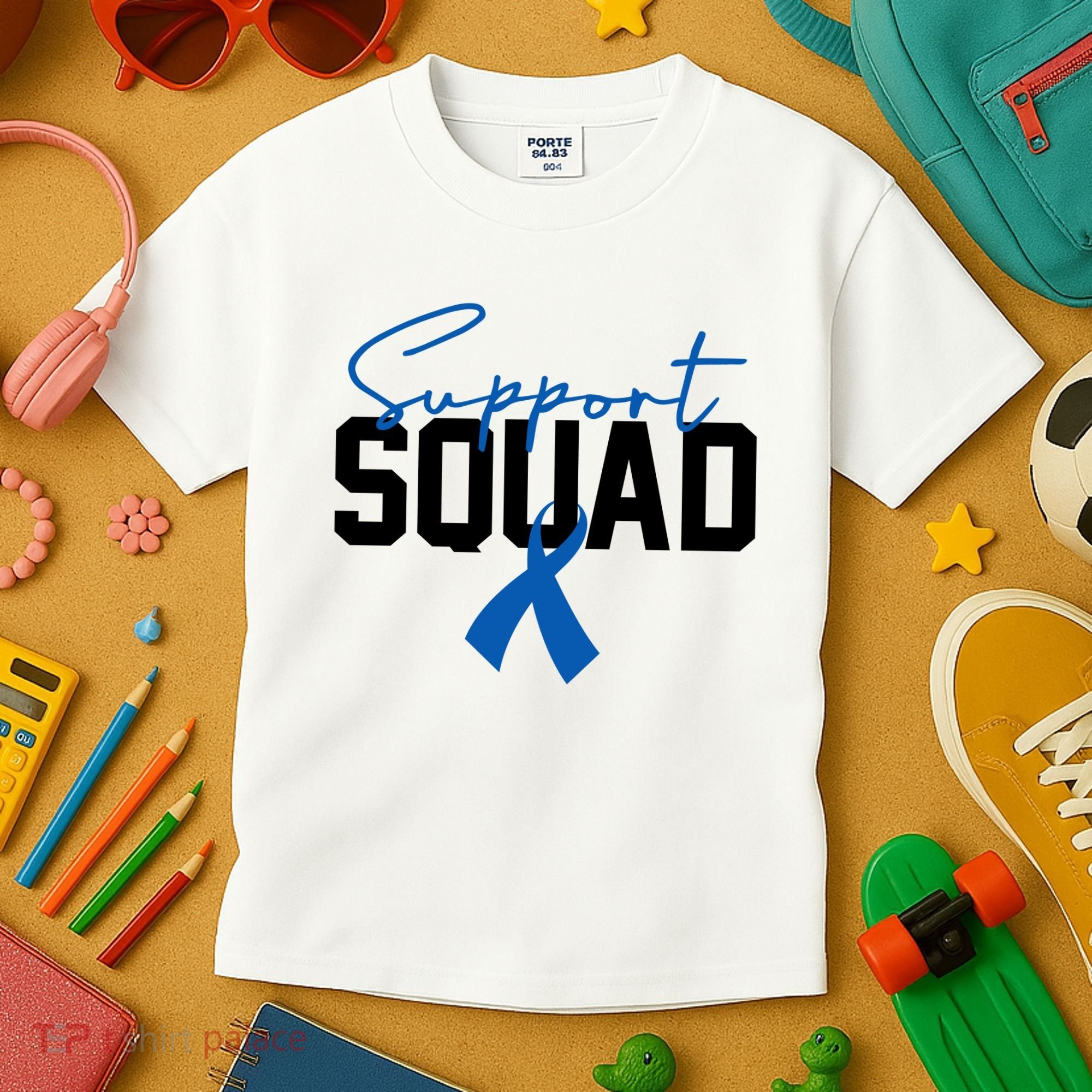 Colon Cancer Awareness Support Squad Kids T-Shirt