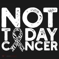 Carcinoid Cancer Awareness Not Today Cancer Zebra Ribbon Sweatshirt thumb 3