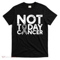Carcinoid Cancer Awareness Not Today Cancer Zebra Ribbon T-Shirt thumb 0