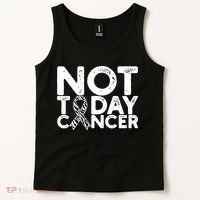 Carcinoid Cancer Awareness Not Today Cancer Zebra Ribbon Tank Top thumb 2