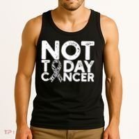 Carcinoid Cancer Awareness Not Today Cancer Zebra Ribbon Tank Top thumb 3