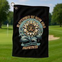 Childhood Cancer Awareness In September Gift Golf Towel thumb 1