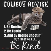 Cowboy Cat Adivse Be Rootin' Be Tootin' Be Shootin Be Kind Meme Hat thumb 2