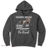Cowboy Cat Adivse Be Rootin' Be Tootin' Be Shootin Be Kind Meme Hoodie thumb 0