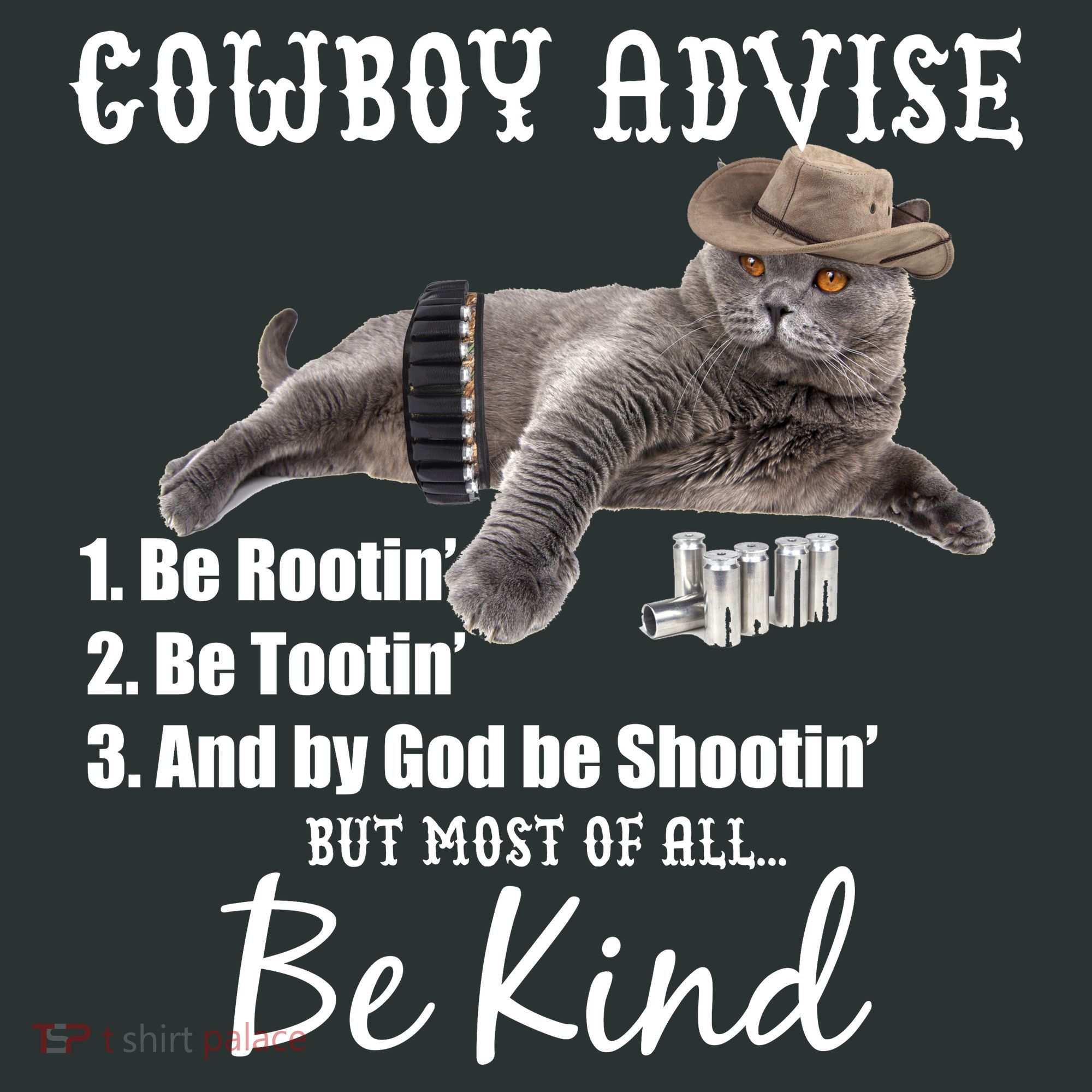 Cowboy Cat Adivse Be Rootin' Be Tootin' Be Shootin Be Kind Meme Kids Sweatshirt