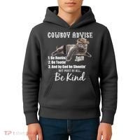 Cowboy Cat Adivse Be Rootin' Be Tootin' Be Shootin Be Kind Meme Kids Hoodie thumb 4