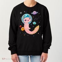 Cute Creepy Anime Pastel Goth Clothes Space Axolotl Kawaii Women's Sweatshirt thumb 0