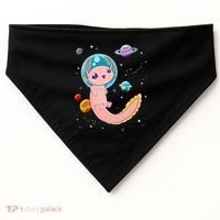 Cute Creepy Anime Pastel Goth Clothes Space Axolotl Kawaii USA-Made Doggie Bandana thumb 0