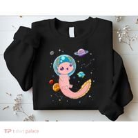 Cute Creepy Anime Pastel Goth Clothes Space Axolotl Kawaii Sweatshirt thumb 2