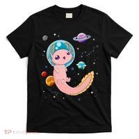 Cute Creepy Anime Pastel Goth Clothes Space Axolotl Kawaii T-Shirt thumb 0