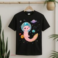 Cute Creepy Anime Pastel Goth Clothes Space Axolotl Kawaii T-Shirt thumb 2