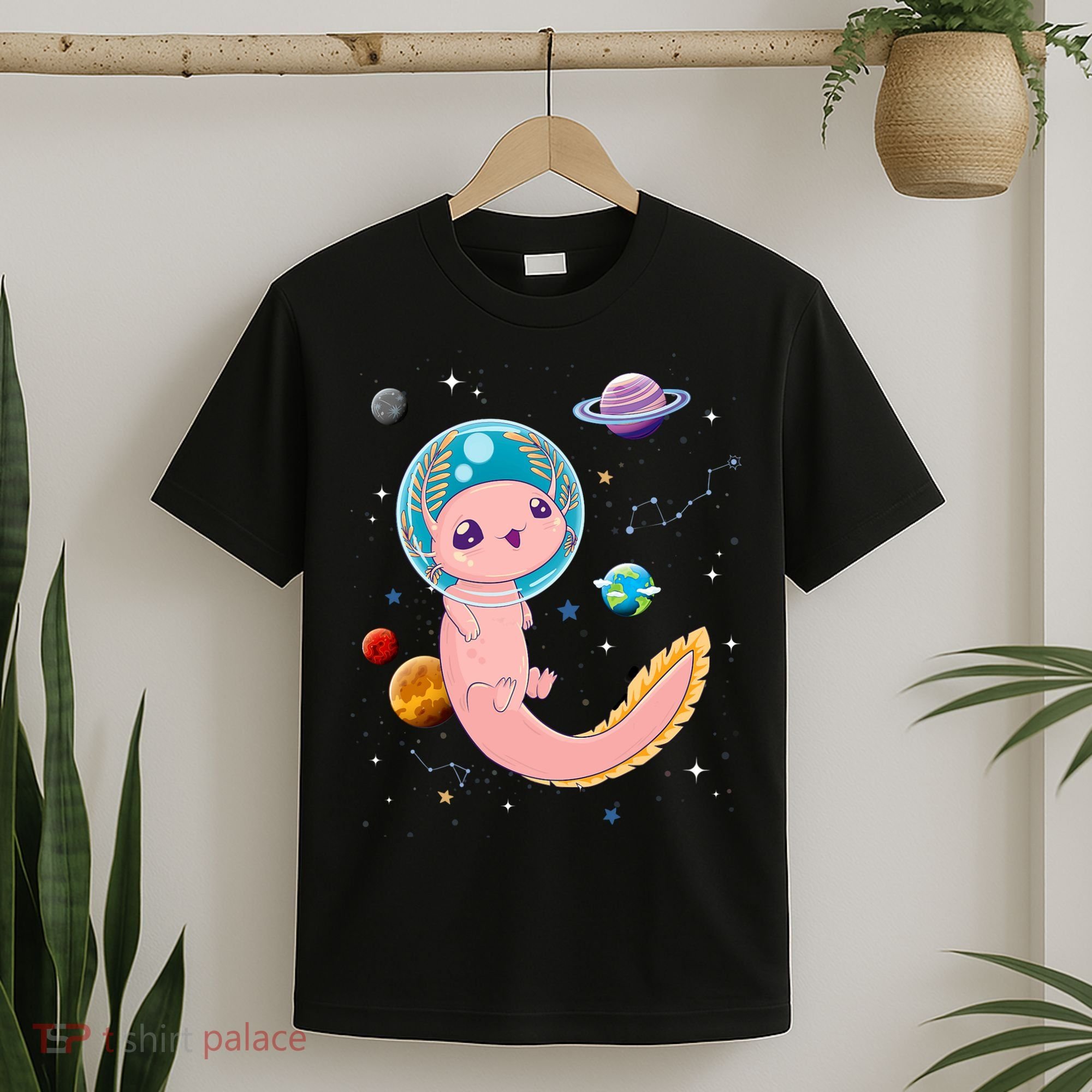 Cute Creepy Anime Pastel Goth Clothes Space Axolotl Kawaii T-Shirt