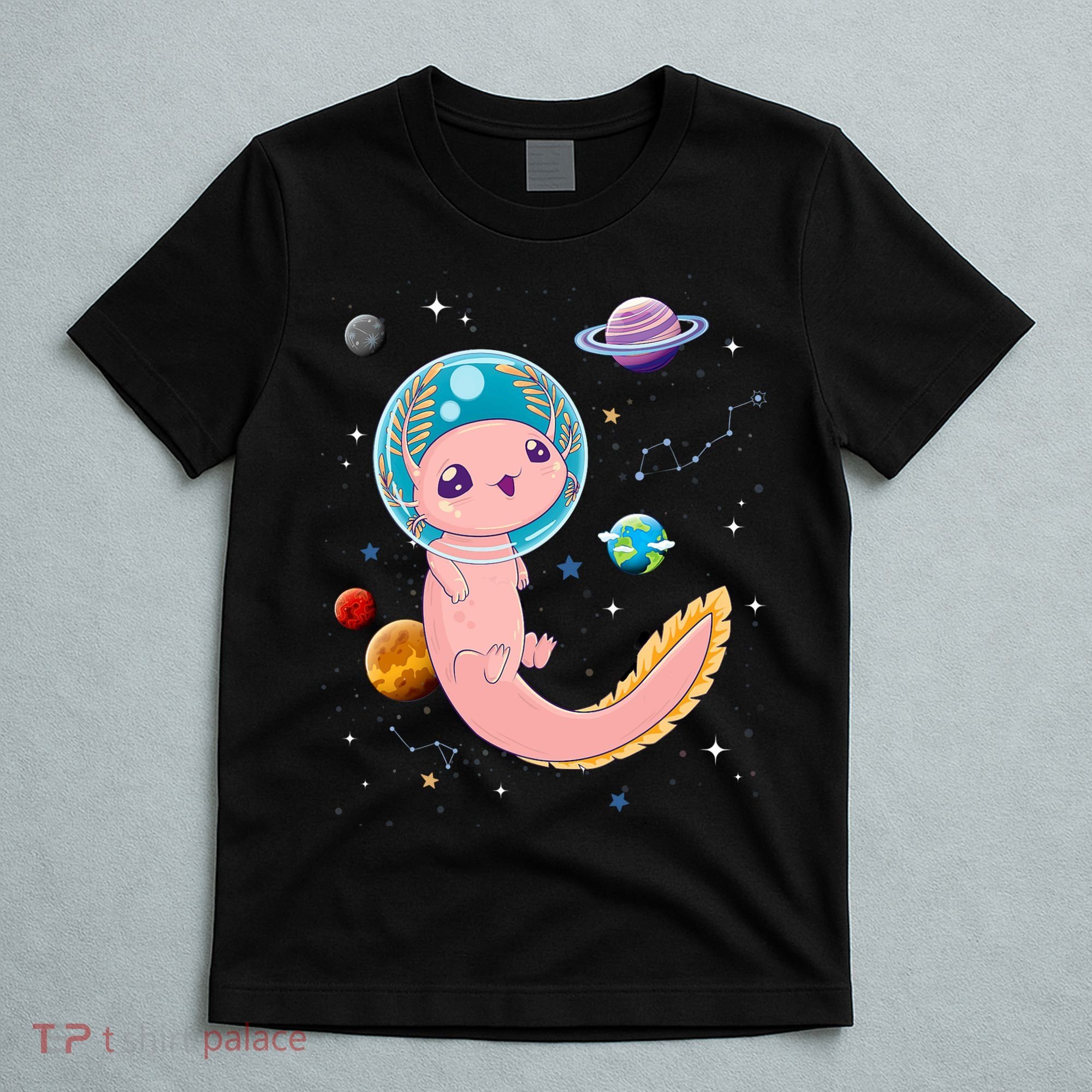 Cute Creepy Anime Pastel Goth Clothes Space Axolotl Kawaii T-Shirt