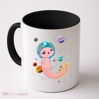Cute Creepy Anime Pastel Goth Clothes Space Axolotl Kawaii Coffee Mug thumb 0