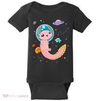 Cute Creepy Anime Pastel Goth Clothes Space Axolotl Kawaii Baby Bodysuit thumb 0