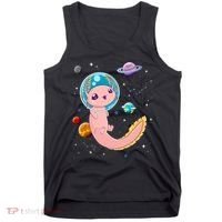 Cute Creepy Anime Pastel Goth Clothes Space Axolotl Kawaii Tank Top thumb 0