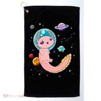 Cute Creepy Anime Pastel Goth Clothes Space Axolotl Kawaii Golf Towel thumb 0