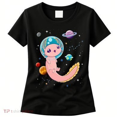 Cute Creepy Anime Pastel Goth Clothes Space Axolotl Kawaii Women's T-Shirt