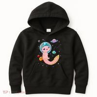 Cute Creepy Anime Pastel Goth Clothes Space Axolotl Kawaii Kids Hoodie thumb 0