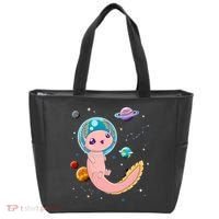 Cute Creepy Anime Pastel Goth Clothes Space Axolotl Kawaii Tote Bag thumb 0