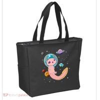 Cute Creepy Anime Pastel Goth Clothes Space Axolotl Kawaii Tote Bag thumb 2