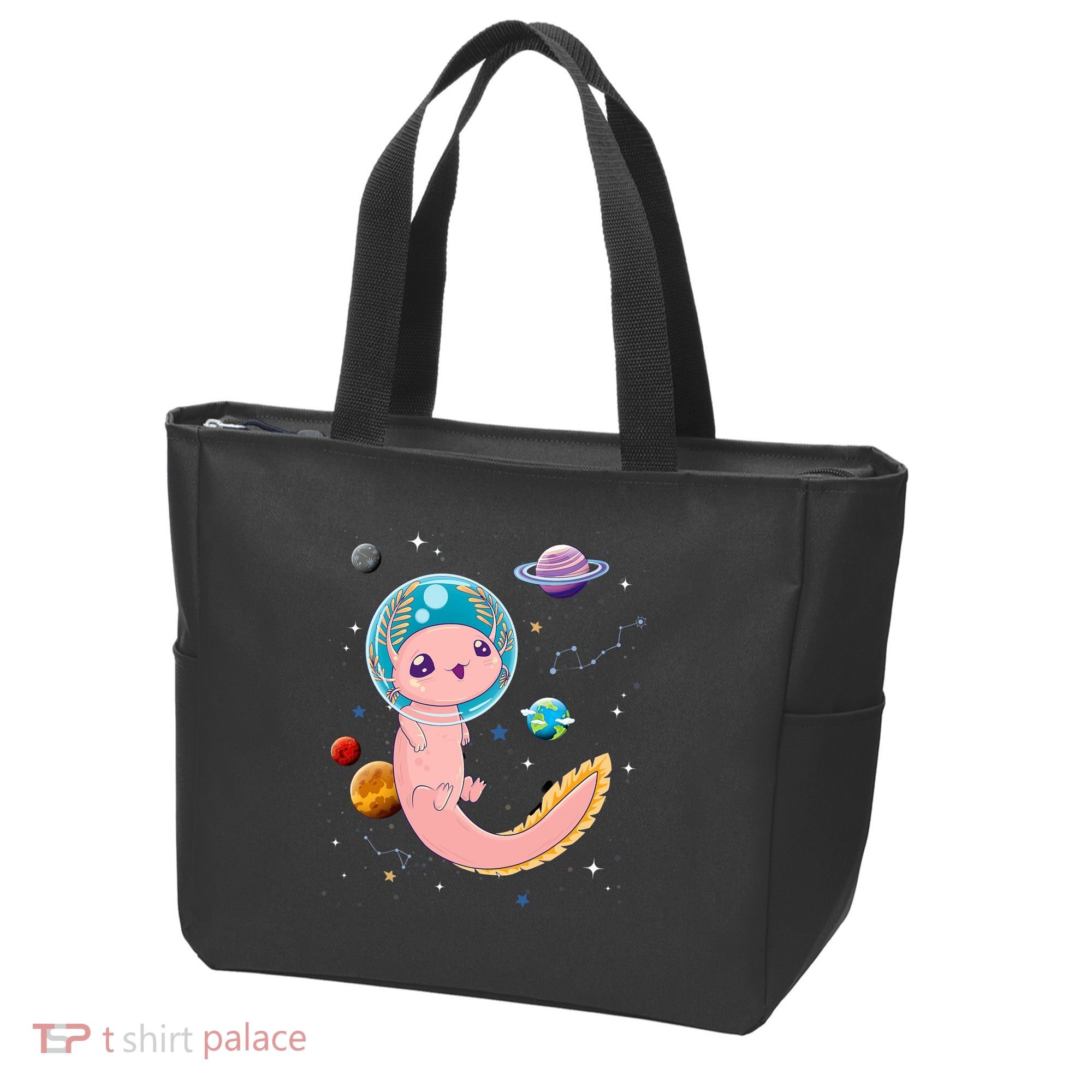 Cute Creepy Anime Pastel Goth Clothes Space Axolotl Kawaii Tote Bag