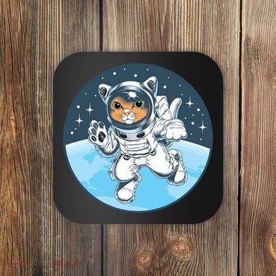 Cute Cat Astronaut Coaster